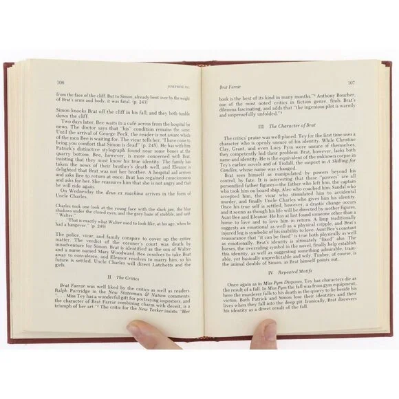 1st EDITION 1st Print Josephine Tey by Sandra Roy 1980 Twain Hardback TEAS 277 - Picture 11 of 12